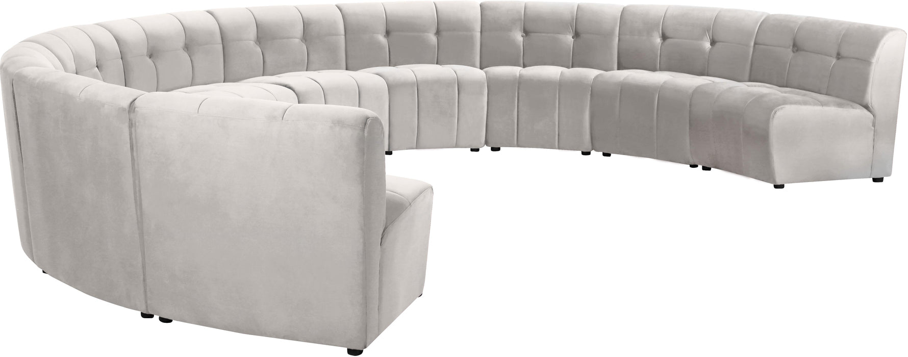 Limitless Cream Velvet 10pc. Modular Sectional