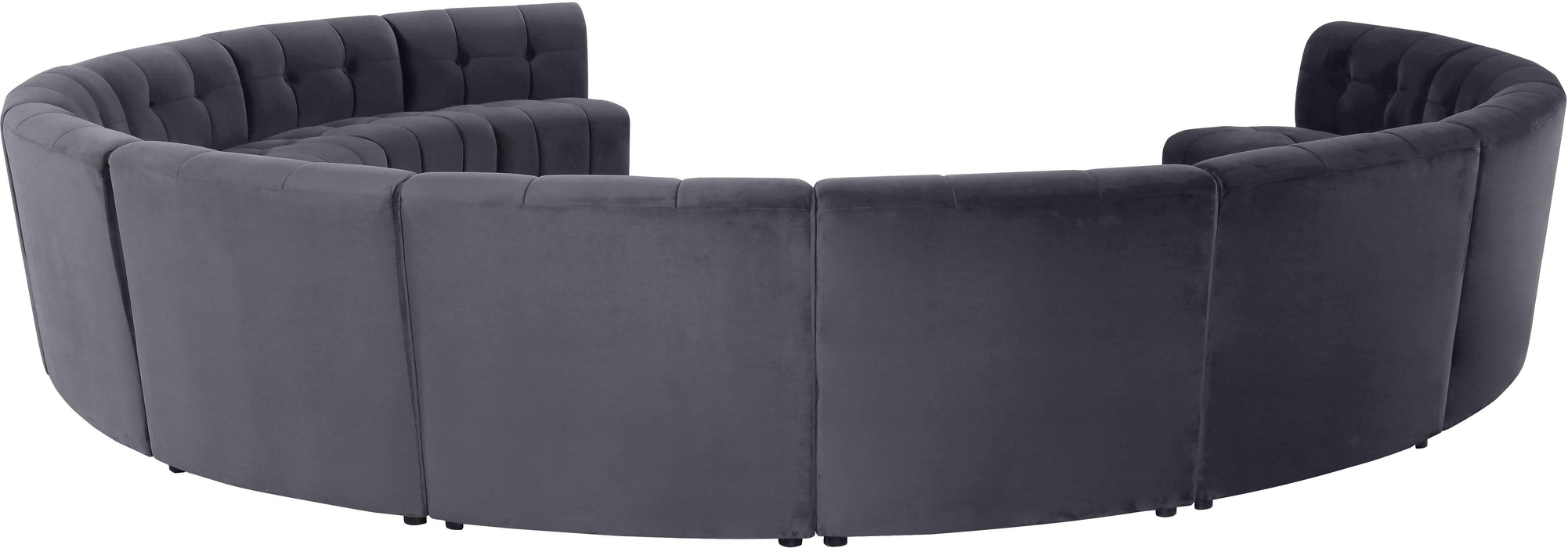 Limitless Grey Velvet 12pc. Modular Sectional