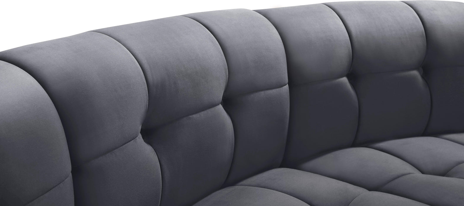 Limitless Grey Velvet 9pc. Modular Sectional