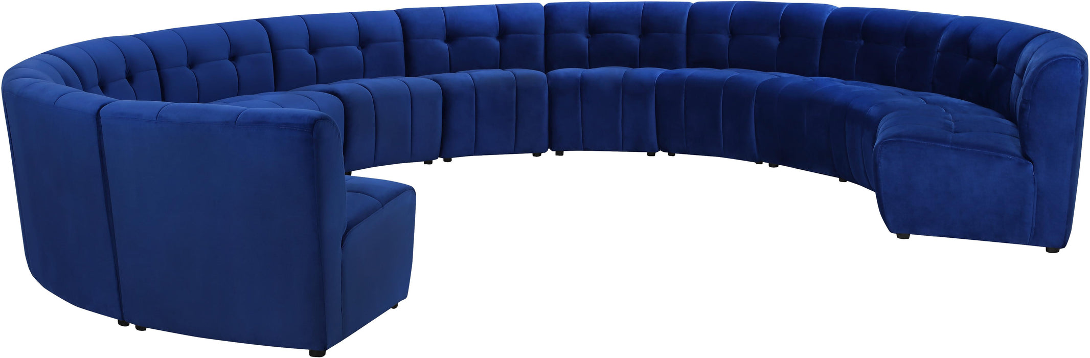 Limitless Navy Velvet 12pc. Modular Sectional