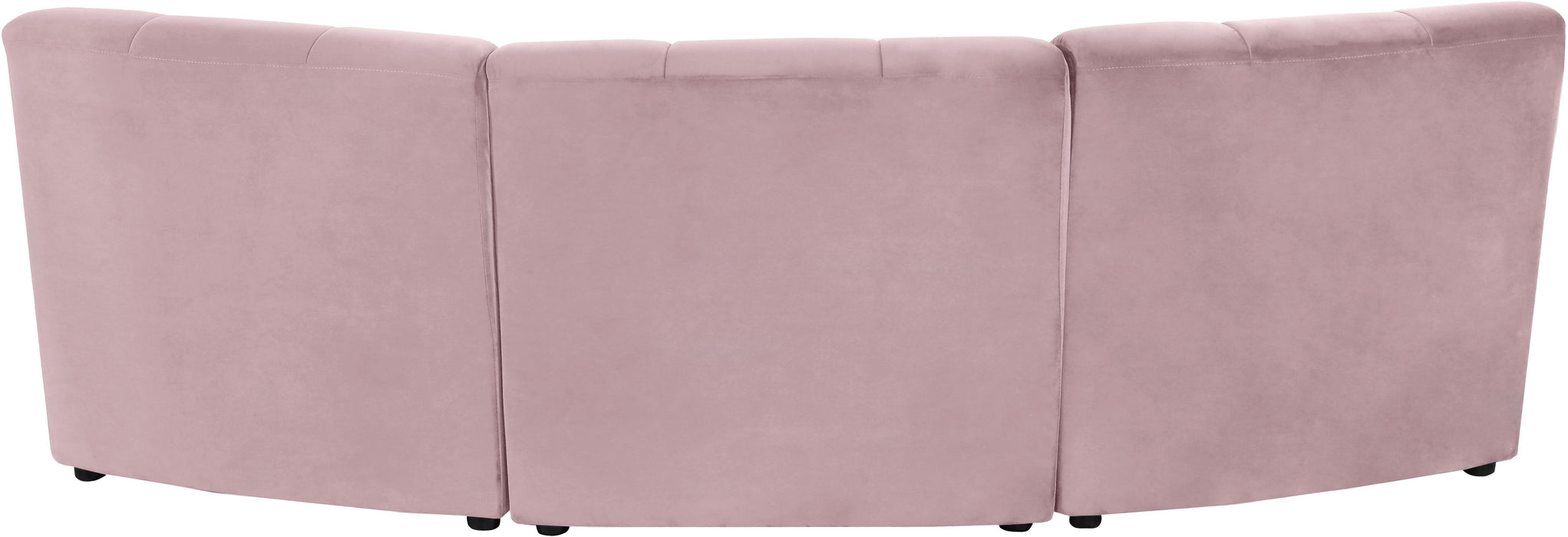 Limitless Pink Velvet 3pc. Modular Sectional