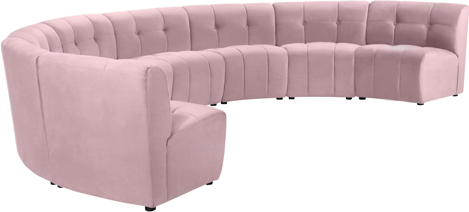 Limitless Pink Velvet 8pc. Modular Sectional