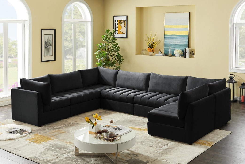 Jacob Black Velvet Modular Sectional