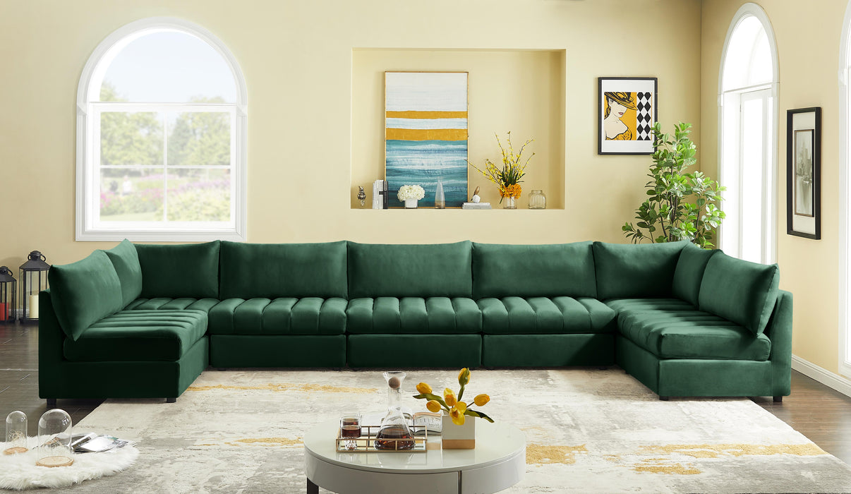 Jacob Green Velvet Modular Sectional