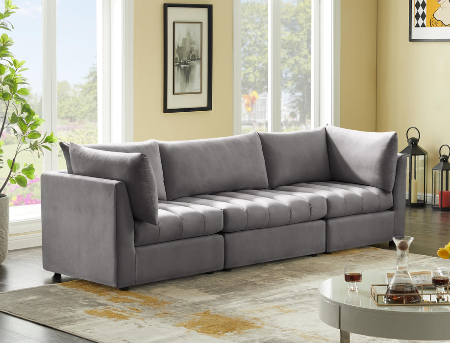 Jacob Grey Velvet Modular Sofa