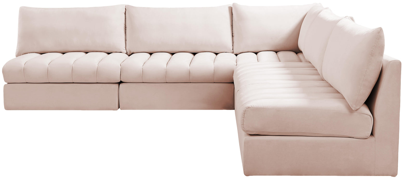 Jacob Pink Velvet Modular Sectional