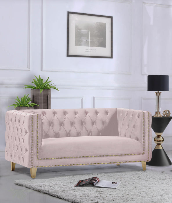 Michelle Pink Velvet Loveseat