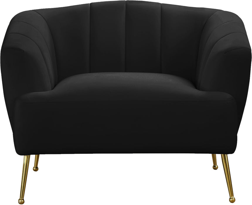 Tori Black Velvet Chair