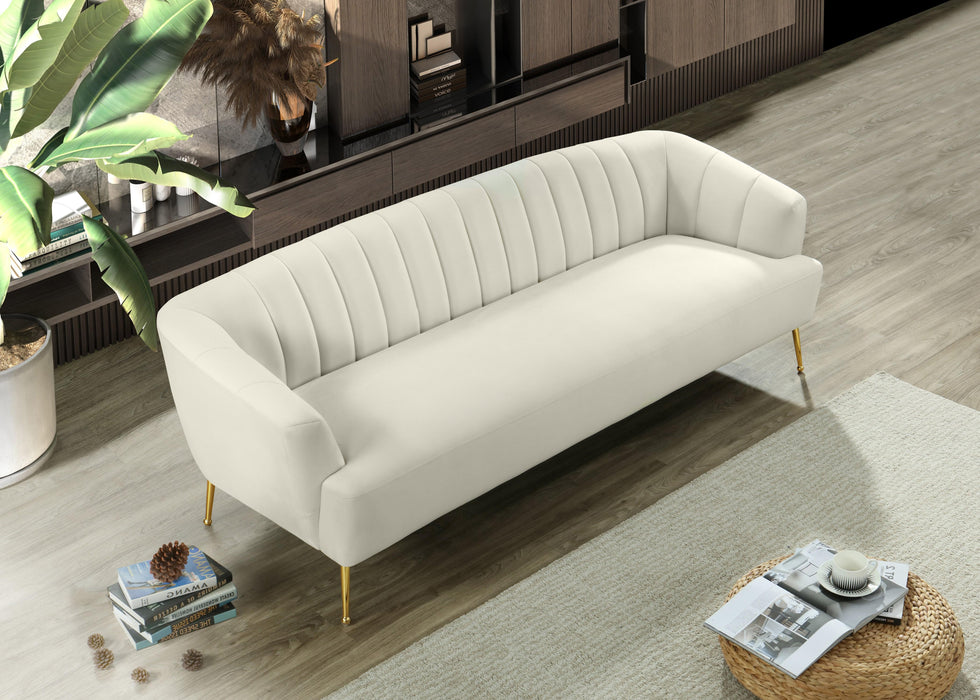 Tori Cream Velvet Sofa