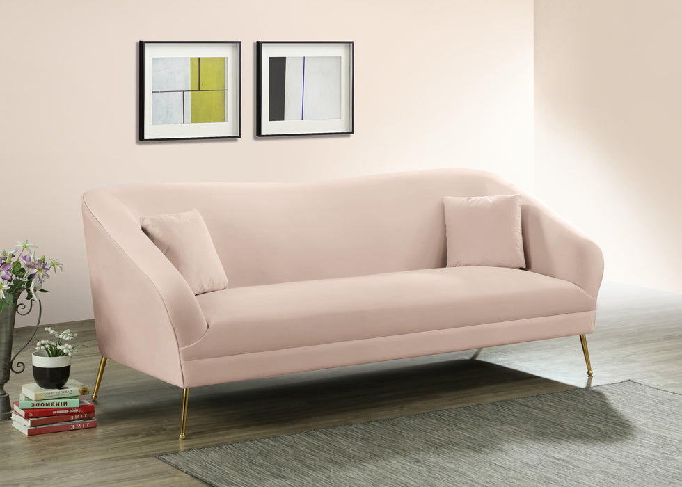 Hermosa Pink Velvet Sofa