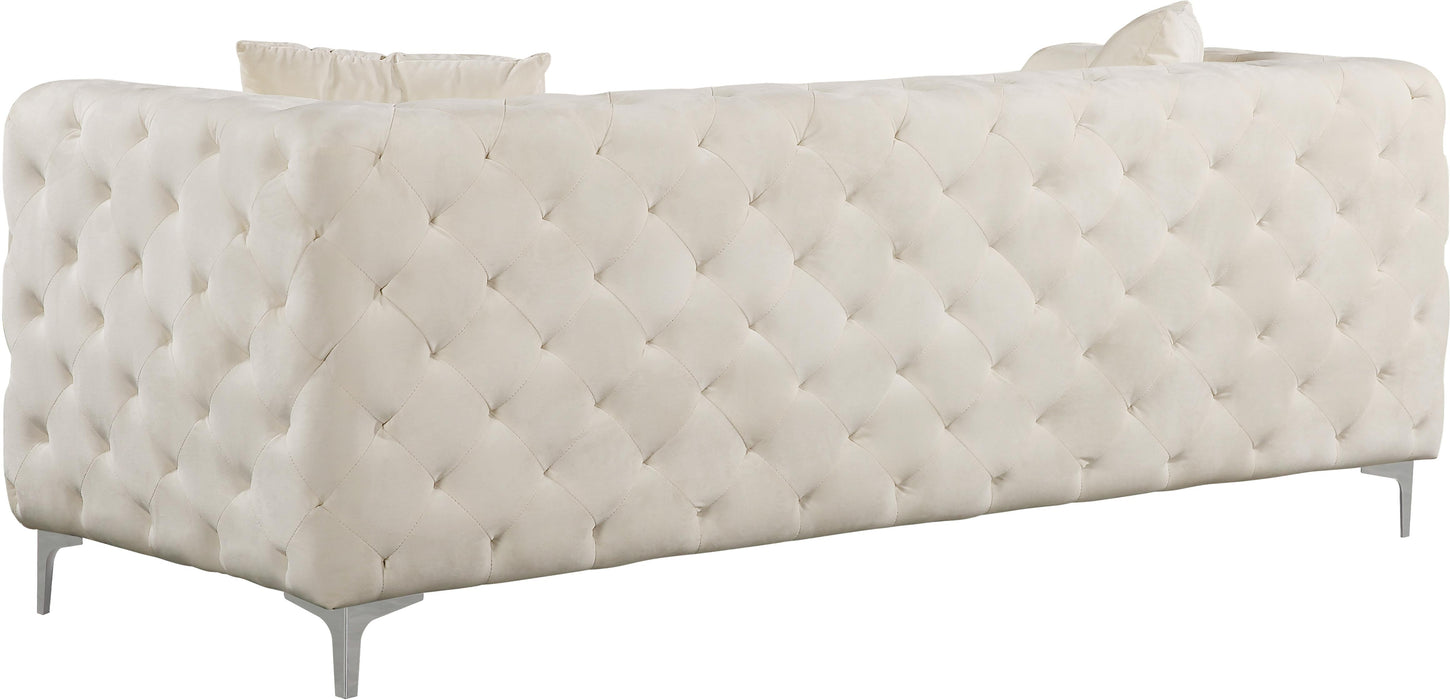 Scarlett Cream Velvet Sofa