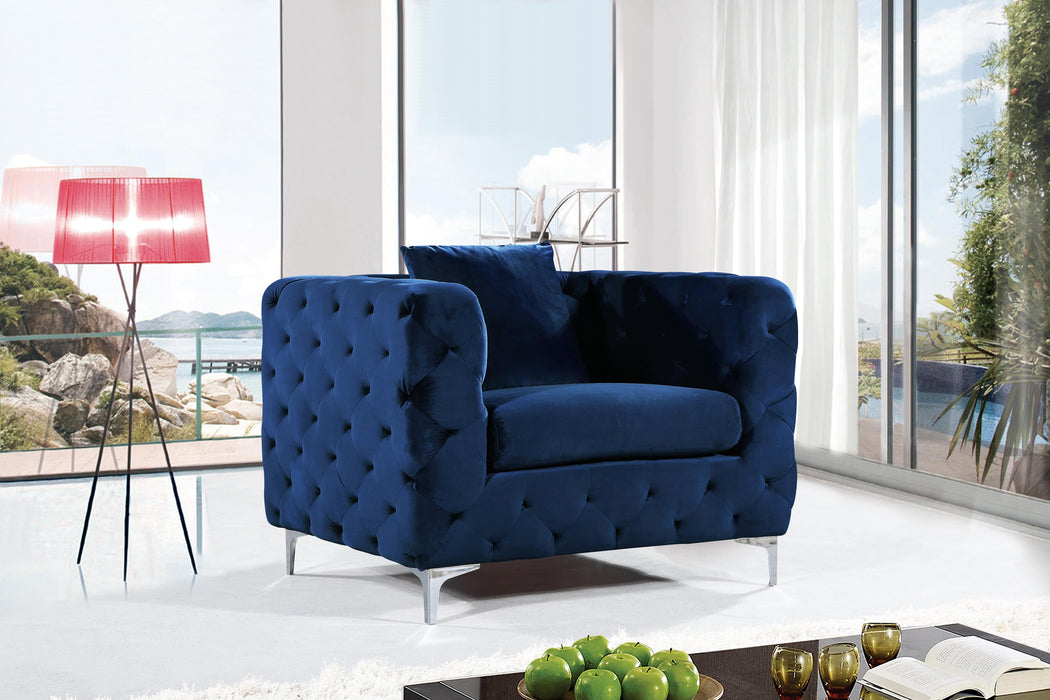 Scarlett Navy Velvet Chair