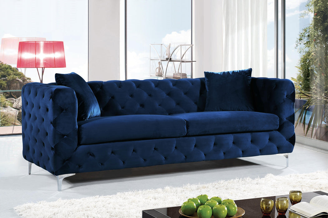 Scarlett Navy Velvet Sofa