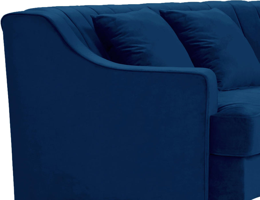 Jackson Navy Velvet 2pc. Sectional