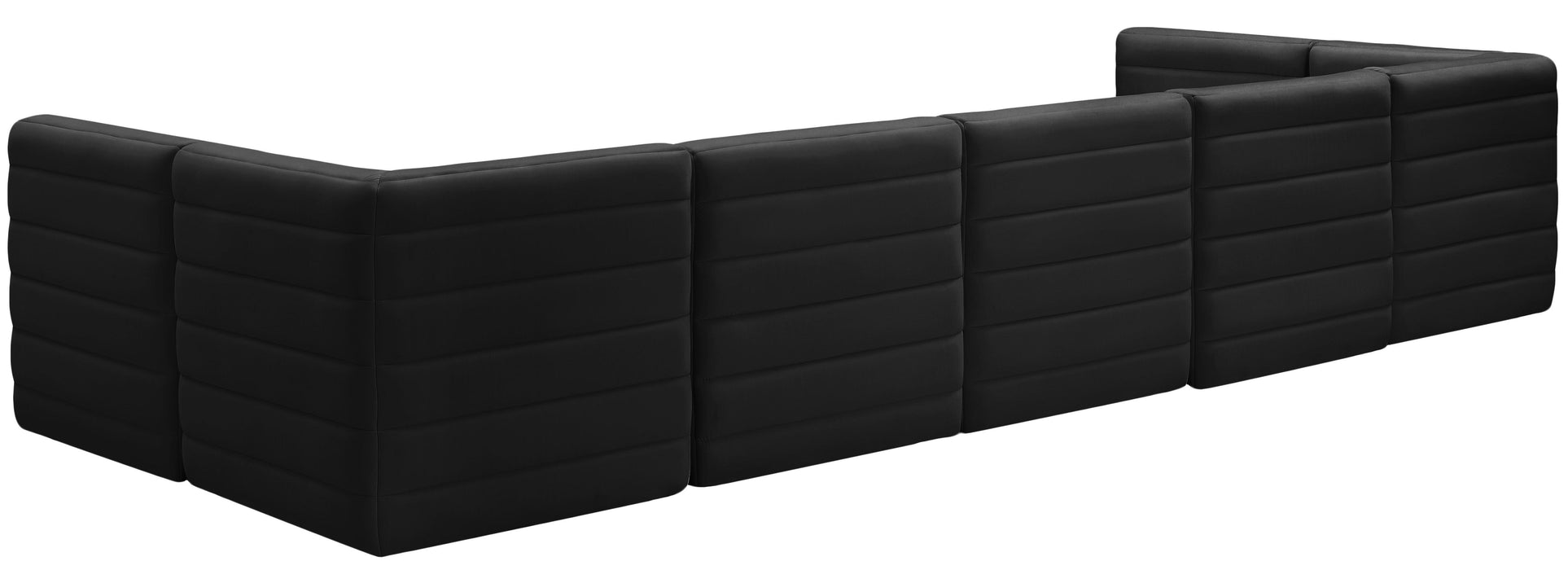 Quincy Black Velvet Modular Sectional