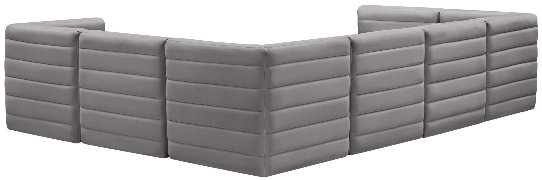 Quincy Grey Velvet Modular Sectional