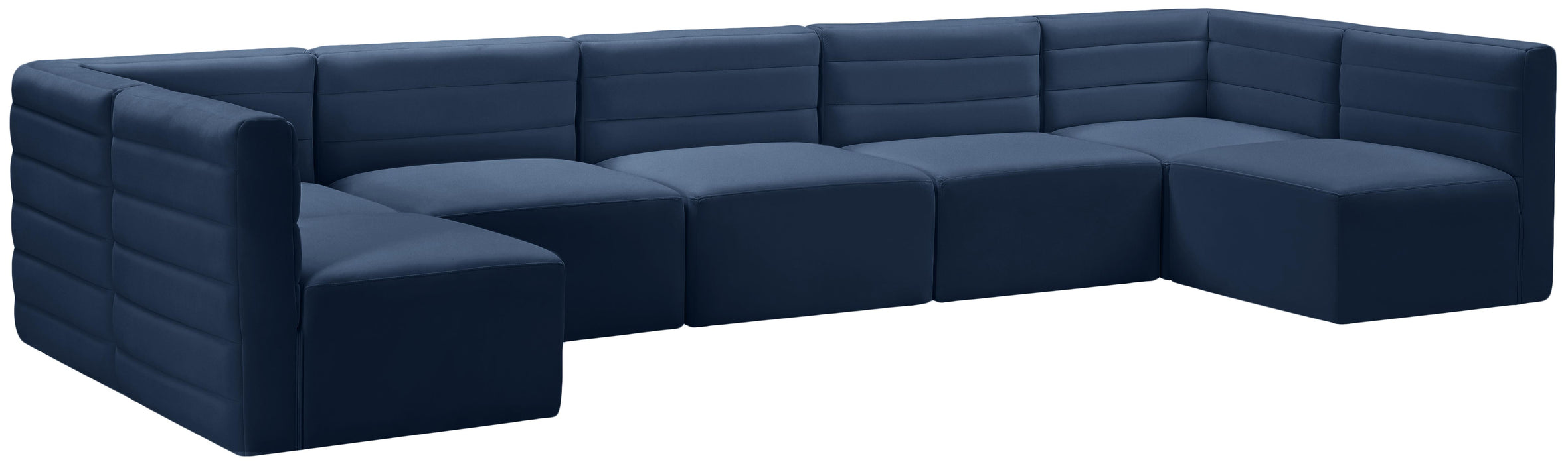 Quincy Navy Velvet Modular Sectional