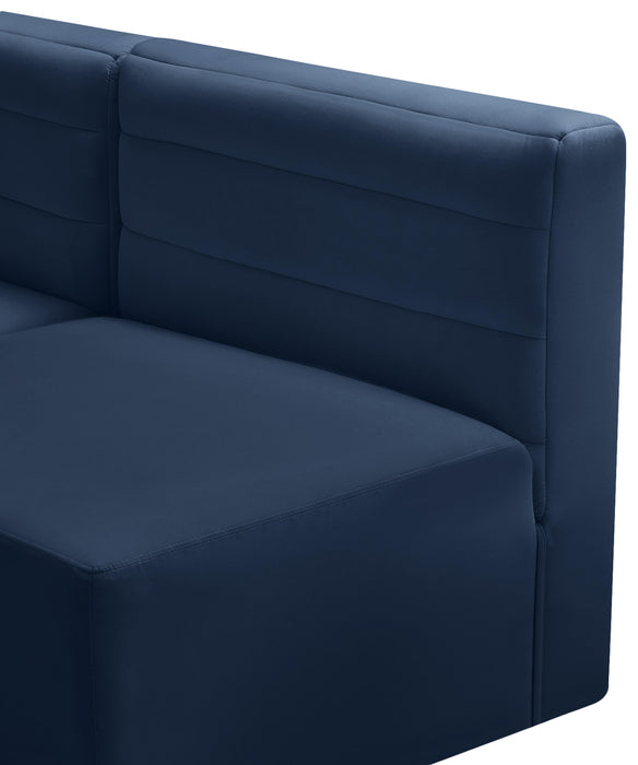 Quincy Navy Velvet Modular Corner Chair