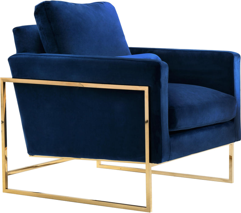 Mila Navy Velvet Chair