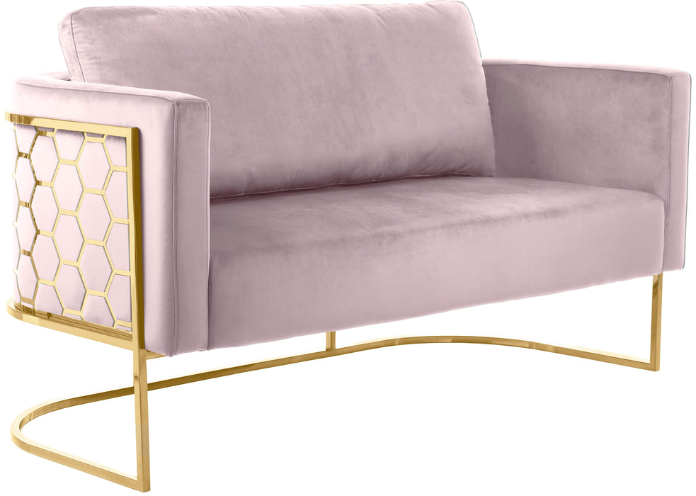 Casa Pink Velvet Loveseat image