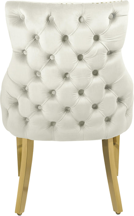 Tuft Cream Velvet Dining Chair