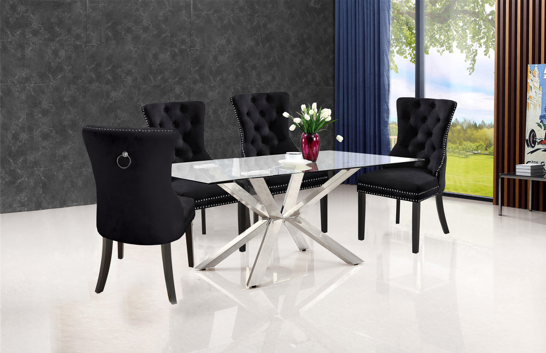 Nikki Black Velvet Dining Chair