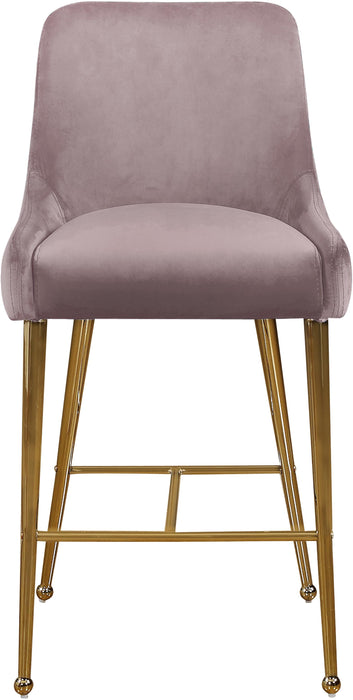 Owen Pink Velvet Stool