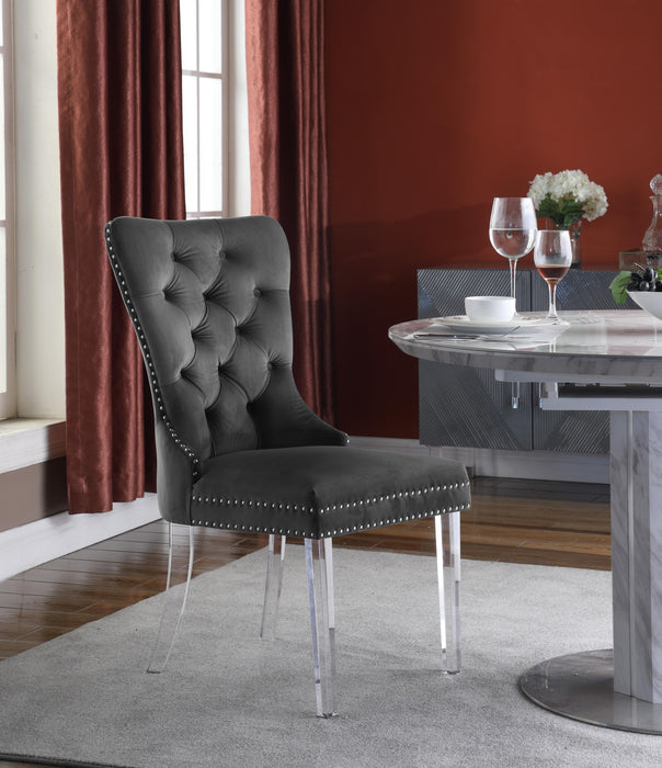 Miley Grey Velvet Dining Chair