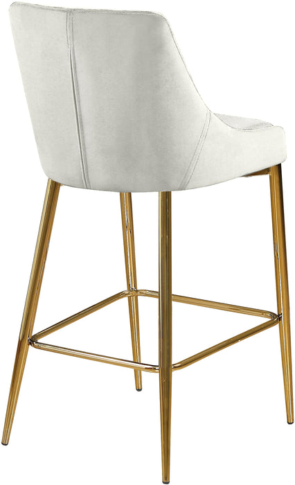 Karina Cream Velvet Stool