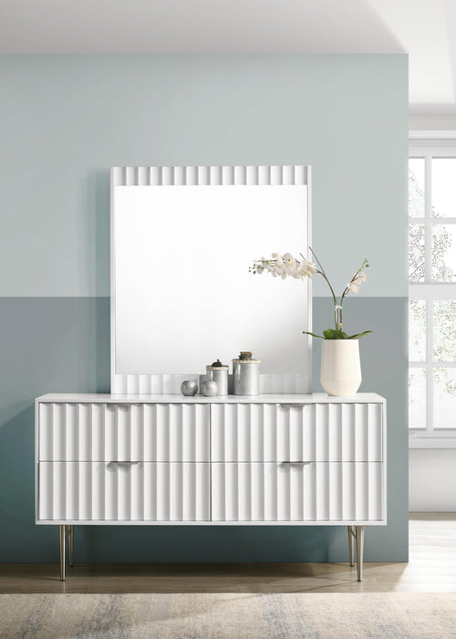 Modernist White Gloss Dresser