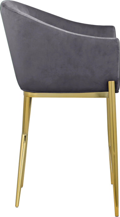 Xavier Grey Velvet Counter Stool