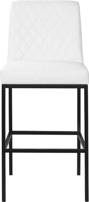 Bryce White Faux Leather Stool