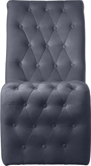 Curve Grey Velvet Dining Chair