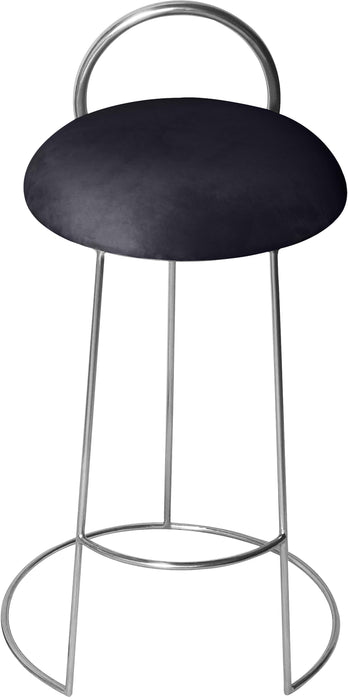 Ring Black Velvet Counter Stool