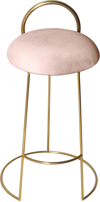 Ring Pink Velvet Counter Stool