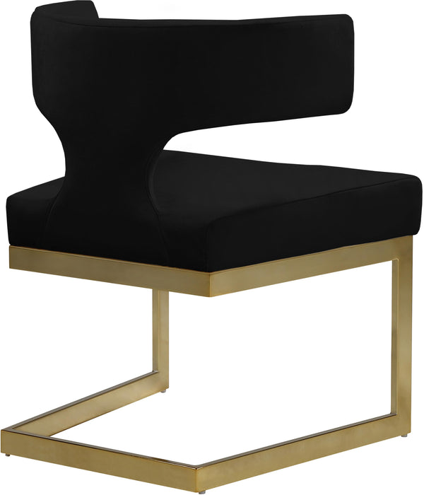 Alexandra Black Velvet Dining Chair