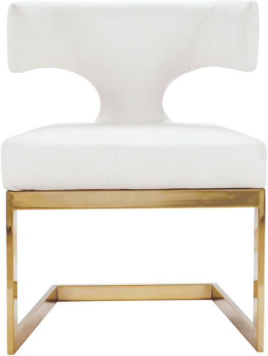 Alexandra White Faux Leather Dining Chair