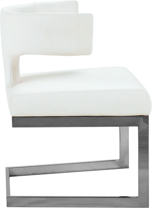 Alexandra White Faux Leather Dining Chair