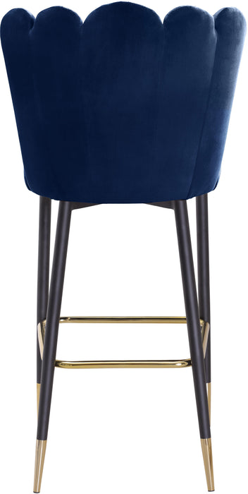 Lily Navy Velvet Stool