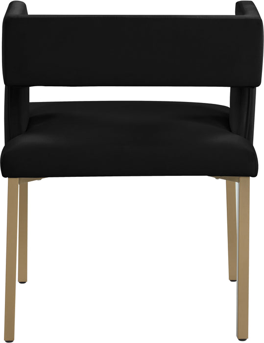 Caleb Black Velvet Dining Chair