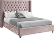 Aiden Pink Velvet King Bed image