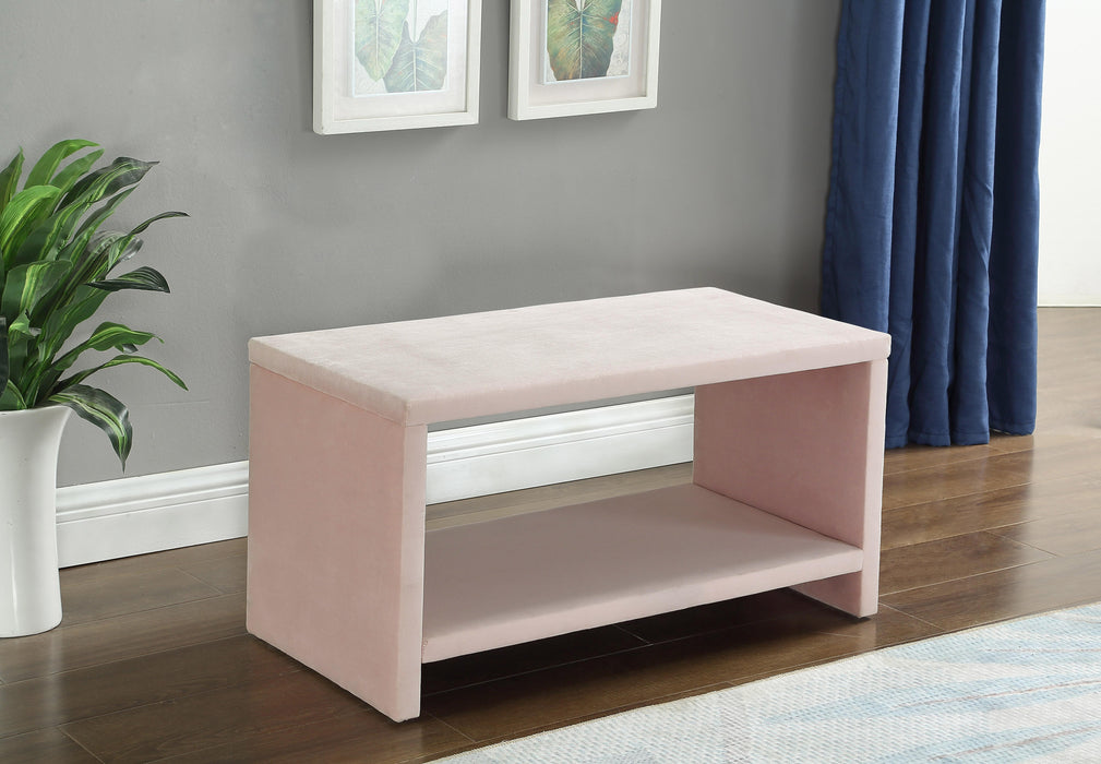 Cleo Pink Velvet Night Stand