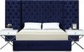 Grande Navy Velvet King Bed (3 Boxes) image