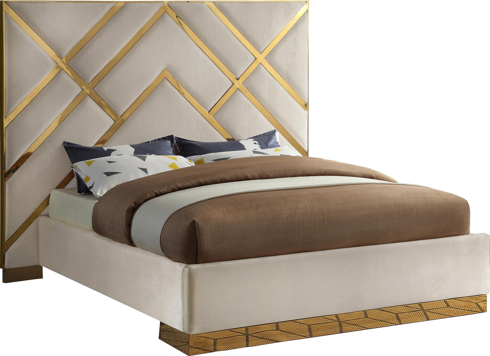 Vector Cream  Velvet King Bed image