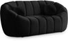 Elijah Black Velvet Loveseat image