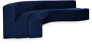 Curl Navy Velvet 2pc. Sectional image