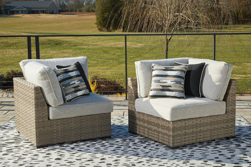 Calworth Outdoor Corner with Cushion (Set of 2)