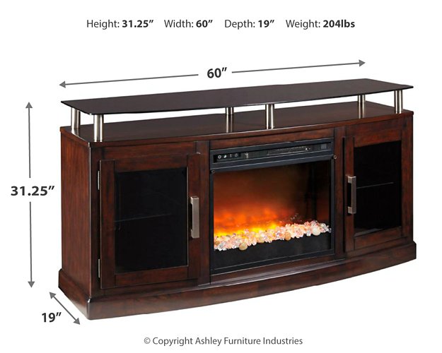 Chanceen 60" TV Stand with Electric Fireplace